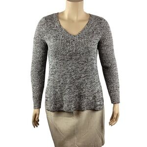Torrid Marled V-Neck Sweater Size L Gray